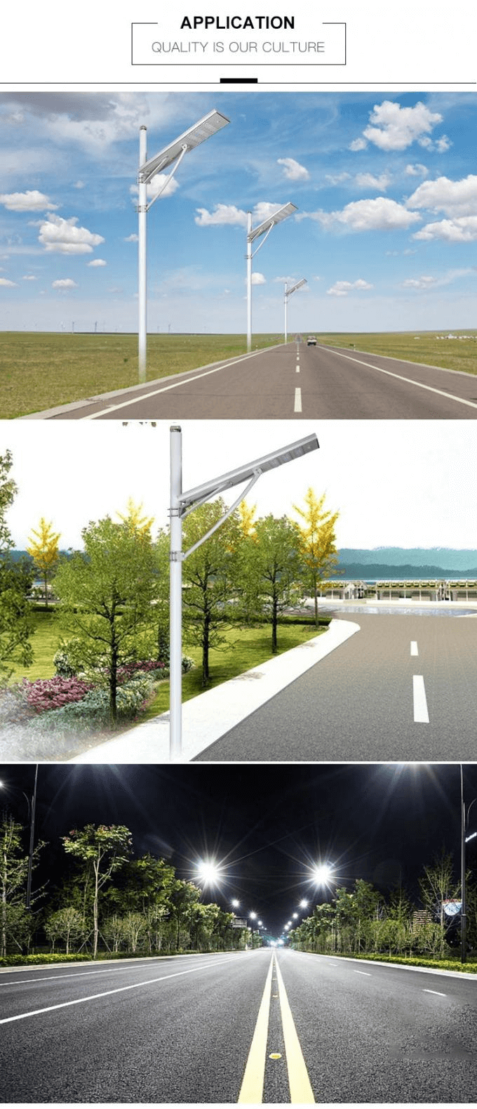 100w solar led street light