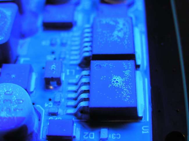 conformal coating uv LED light inspection