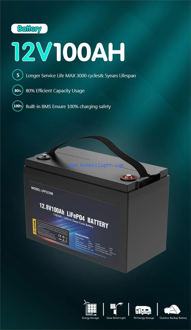 12v 100 амперчас литиева батерия