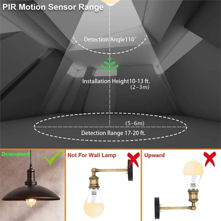 motion sensor light bulb bayonet type3