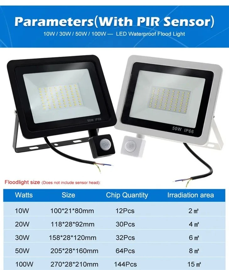 PIR Sensor LED Floodlight  3