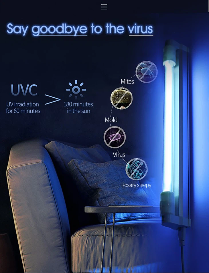 UVC LED дезинфекционна лампа за унищожаване на прахови акари
