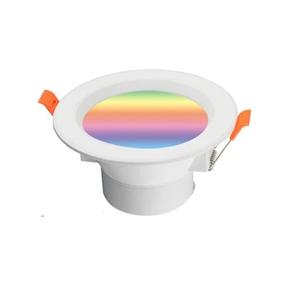 Интелигентна RGB LED лампа за вграждане в тавана, управлявана от приложение