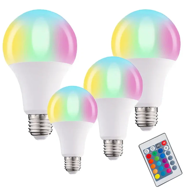LED color-changing light bulb, 820LM dimmable E26 10W RGBW best
