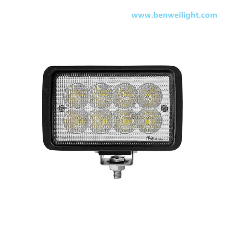 40W LED прожектор, 6" правоъгълник, лят -алуминий, фарове за трактор