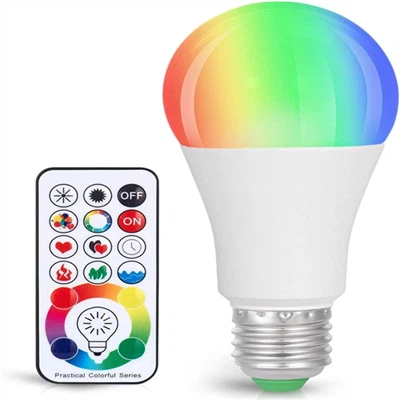 Крушка с променящ се цвят, 820LM Димируем E26 10W RGB
