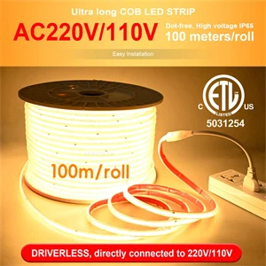 SL10-12V Бяла LED лентова светлина 1000 лумена/m IP65