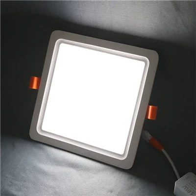 Ултра тънка лампа 7w 12w 15w 20w 30w квадратна вградена повърхностно монтирана Led панелна лампа