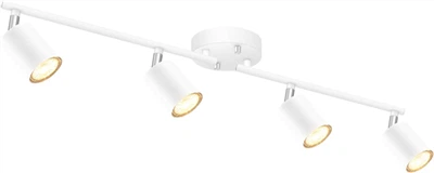 Бели въртящи се LED светлини (GU10 гнездо, крушката не е включена)