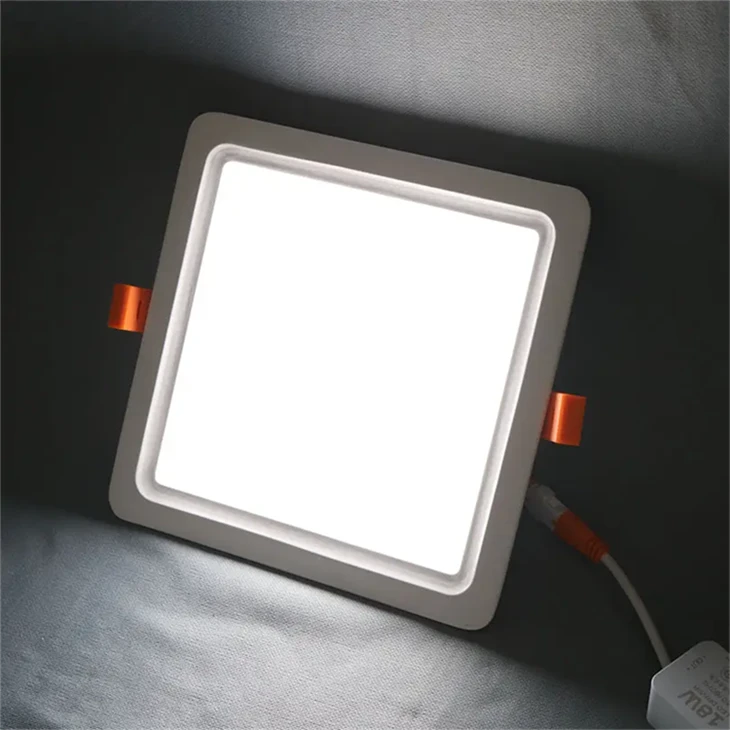 Ултра тънка лампа 7w 12w 15w 20w 30w квадратна вградена повърхностно монтирана Led панелна лампа